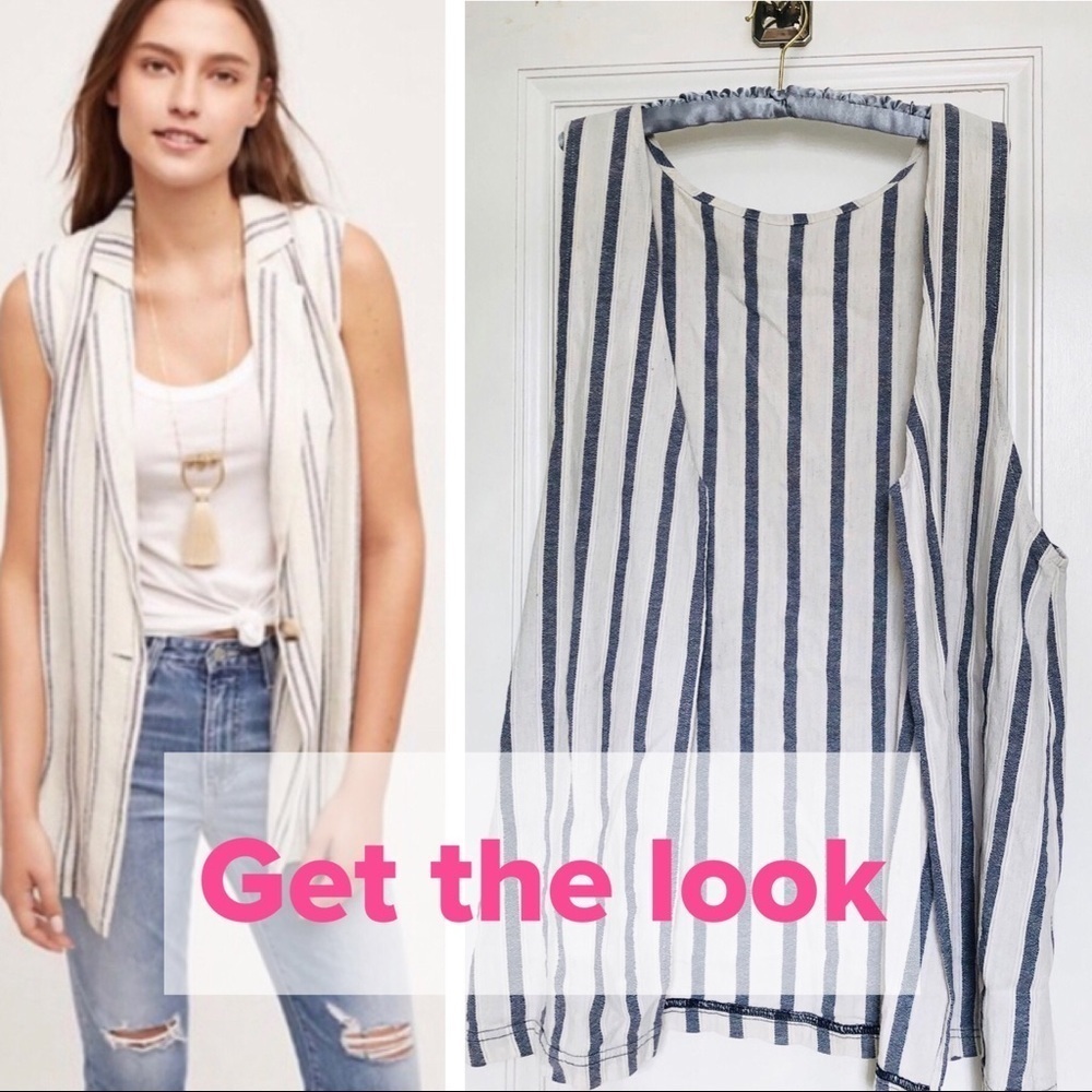 VTG Striped Open Painter’s Vest